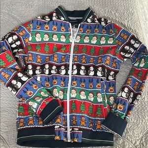 Festive Holiday zip up - Multicolor